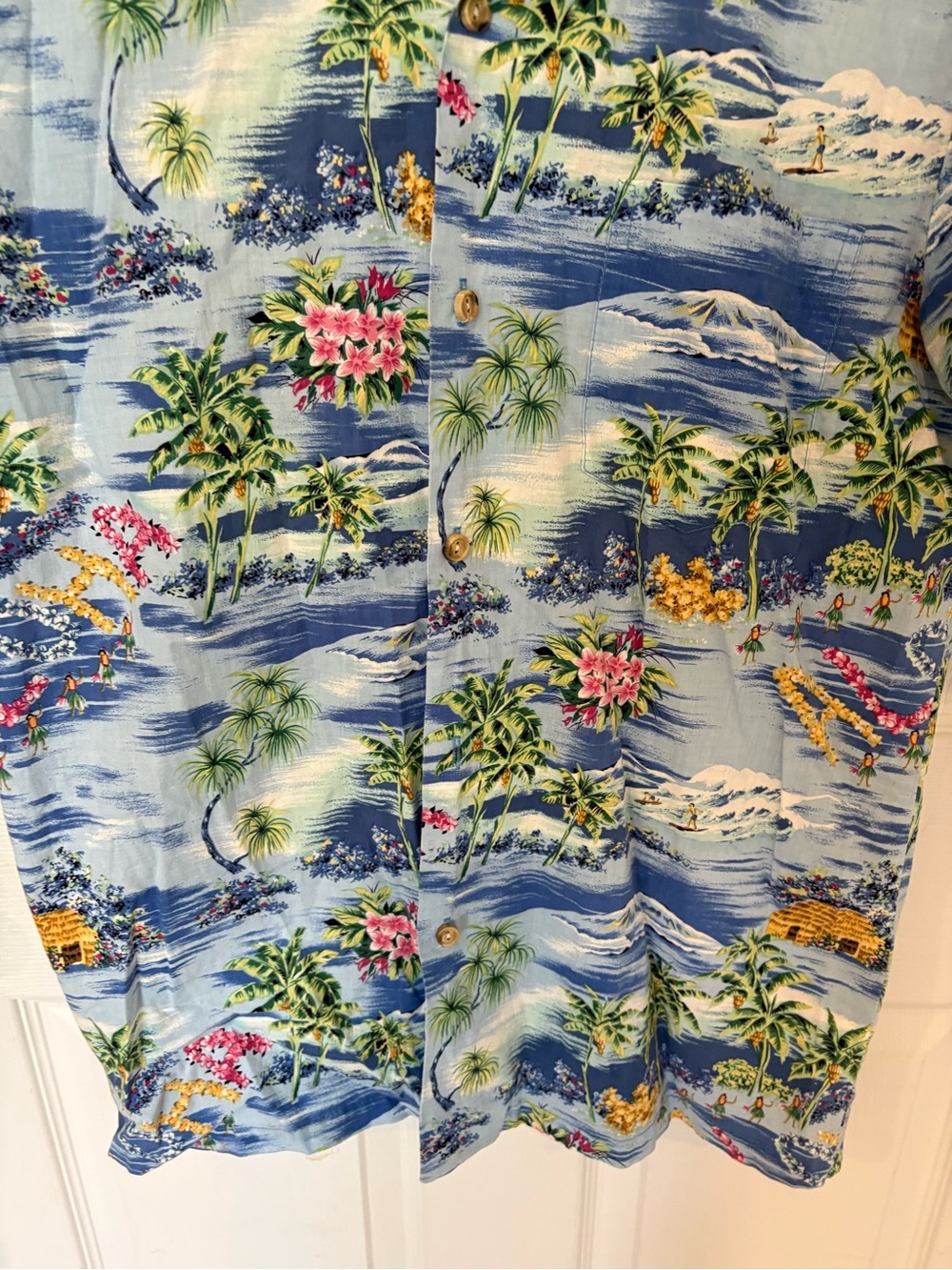 RJC Light Blue Tropical Floral Camp Shirt - Men - Picture 7 of 8